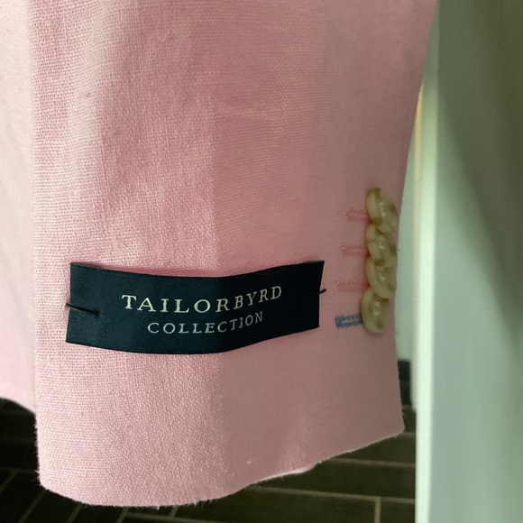 Signature Solid BRIGHT Linen Sport Coat By Tailorbyrd Light Pink - Picture 5 of 7